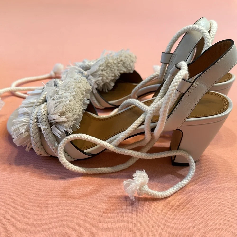 Tory Burch featuring leather white