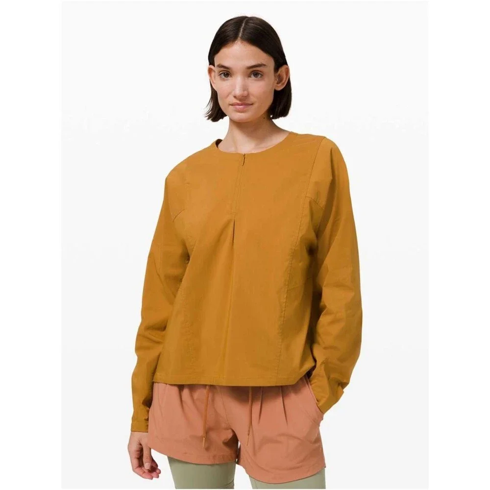 Lululemon Against Convention Long Sleeve Shirt | Spiced Bronze | Size 6