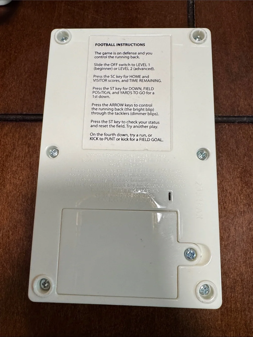 Mattel handheld electronic