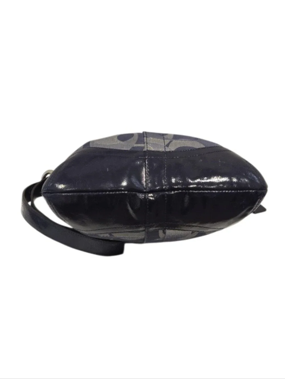 Coach Optic Navy Metallic Signature Shoulder Bag/Crossbody