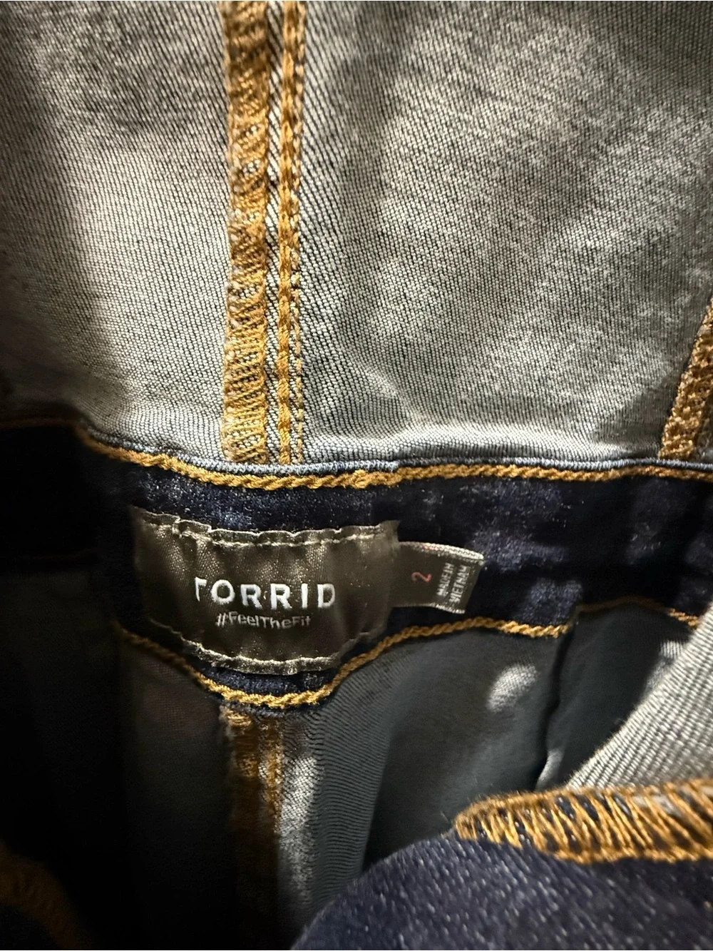 torrid Dark Blue Denim Wide-Leg Overalls size 2