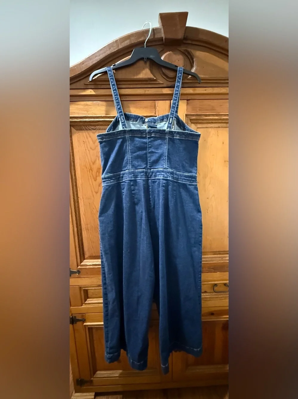 torrid Dark Blue Denim Wide-Leg Overalls size 2