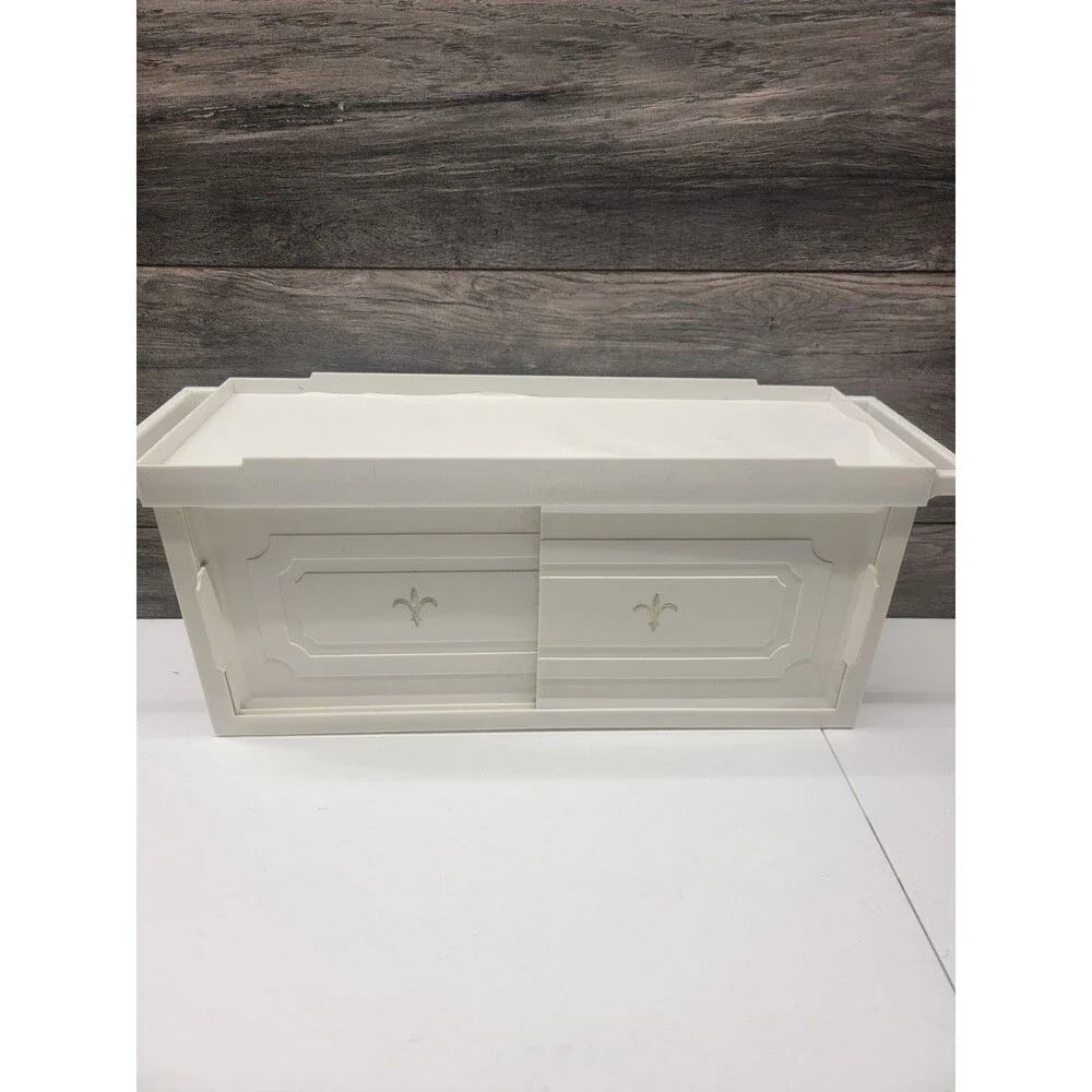 Plastic Vintage Cabinet Sliding Door Storage Medicine Bathroom MCM Shelf Display