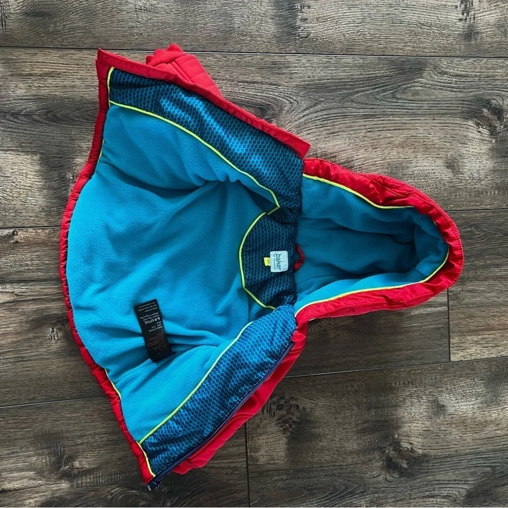 Ted Baker Baby Winter Jacket Red Hood Snow Coat size  6-9 Months