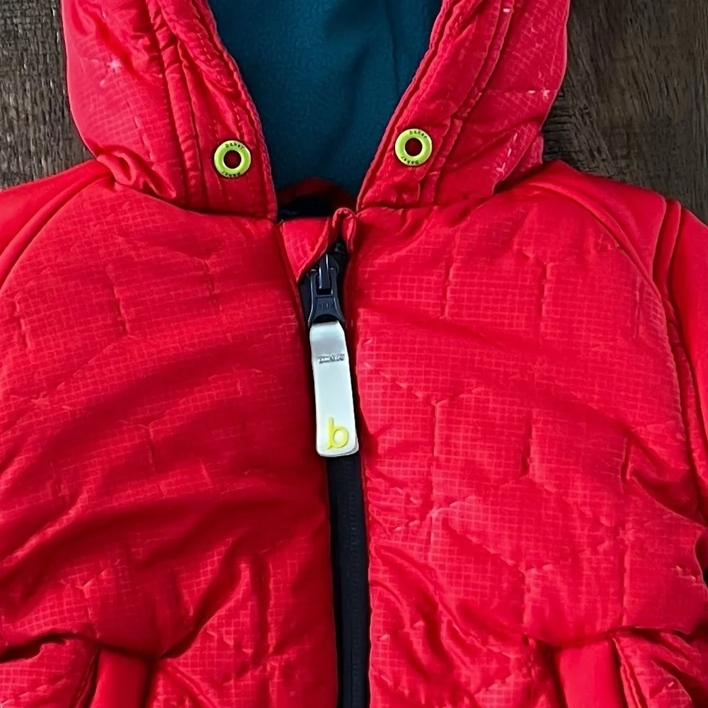 Ted Baker Baby Winter Jacket Red Hood Snow Coat size  6-9 Months