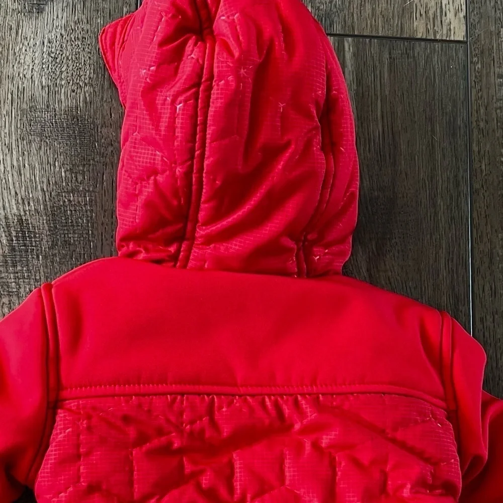 Ted Baker Baby Winter Jacket Red Hood Snow Coat size  6-9 Months
