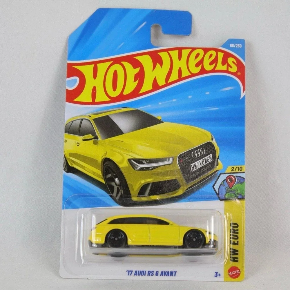 Hot Wheels Yellow '17 Audi RS 6 Avant Toy Car - NEW