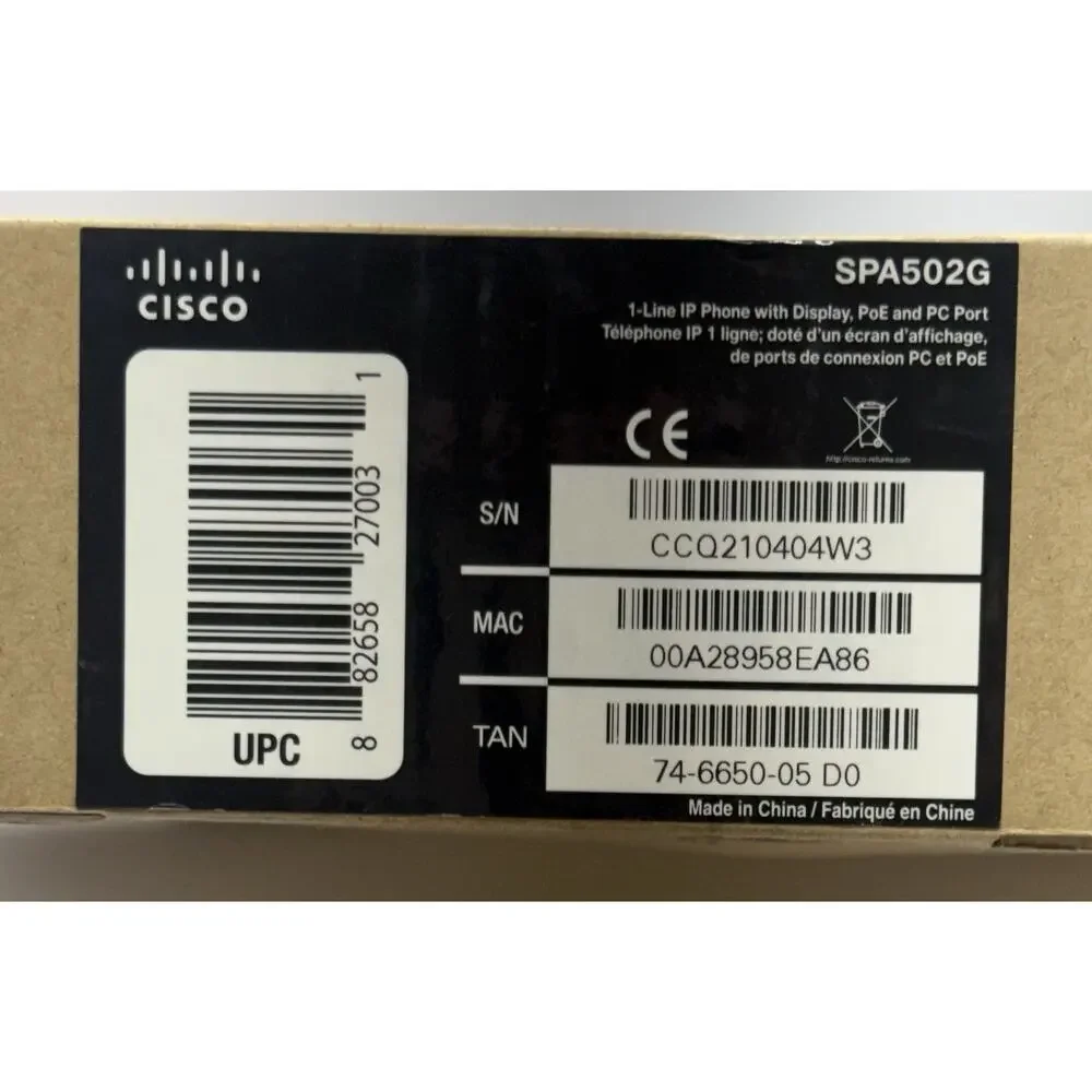 Cisco spa502g line