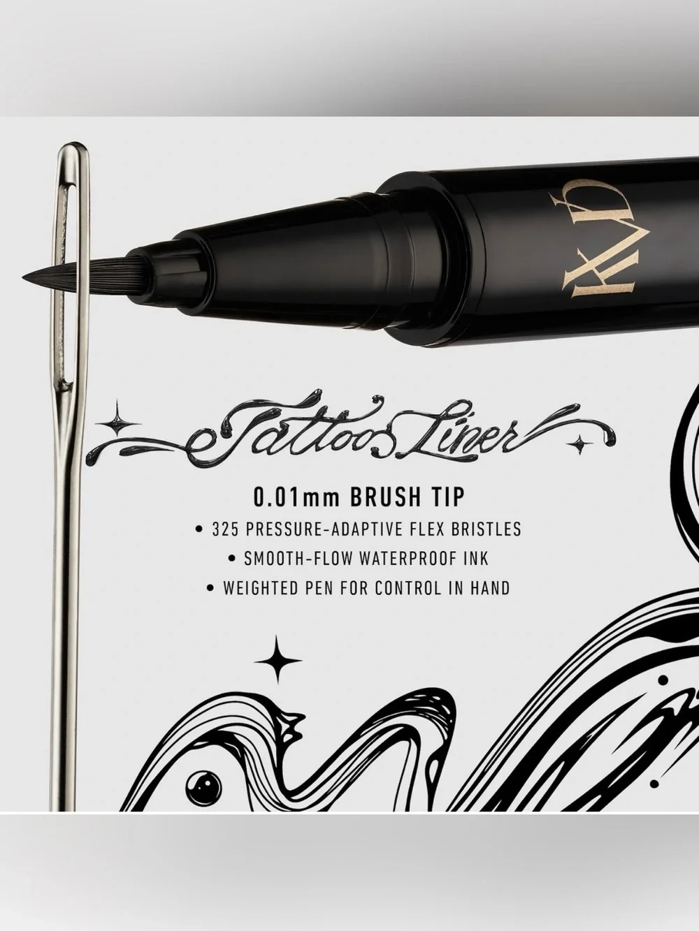 KVD Tattoo Liner, Waterproof Liquid Eyeliner - Trooper Black NIB