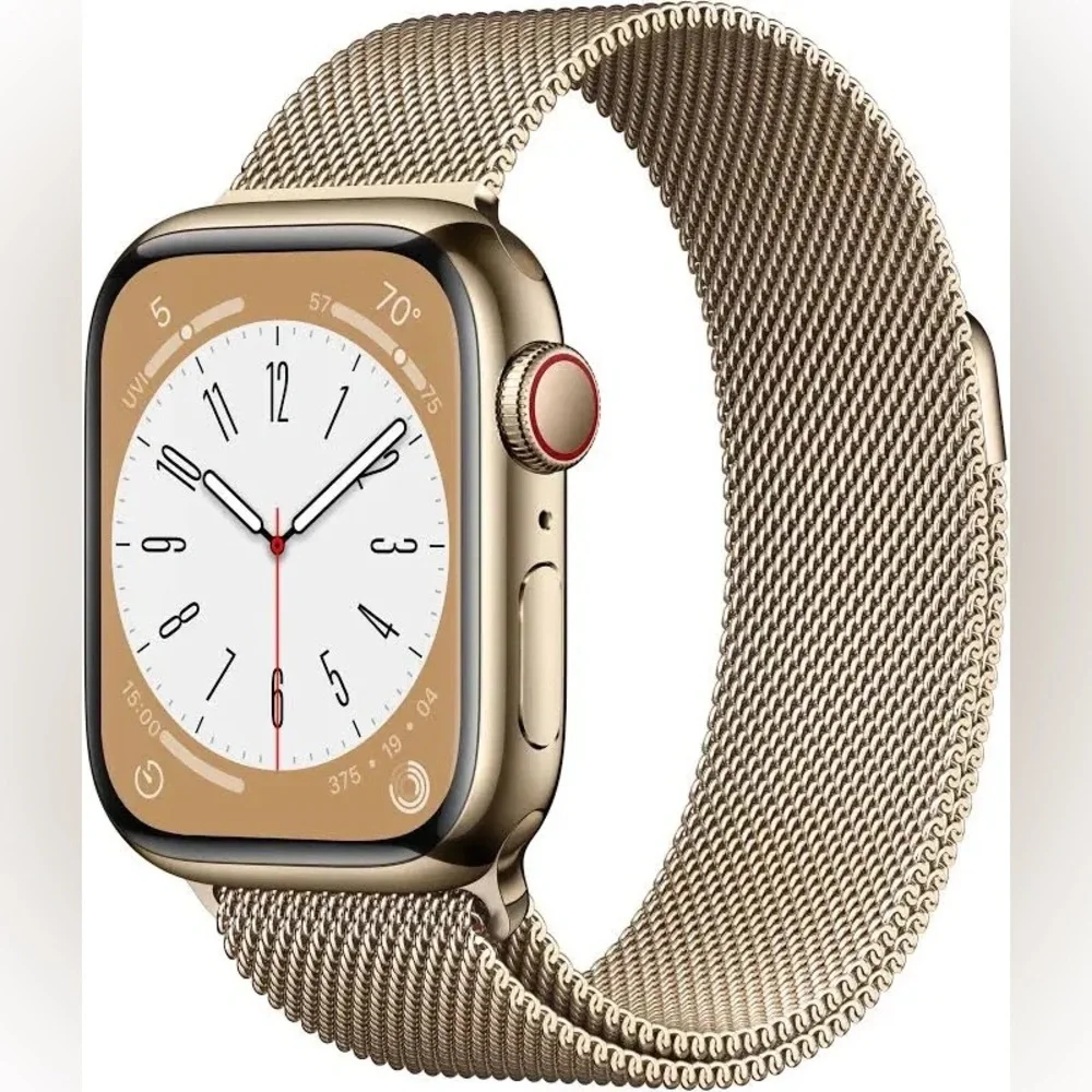 Apple Gold Stainless Steel Smartwatch with Gold Milanese Loop