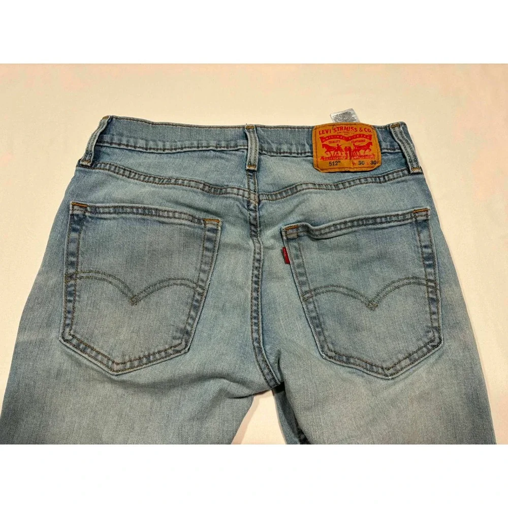 Levis 512 Slim Taper Fit Mens Light Wash Denim Jeans W30 L30