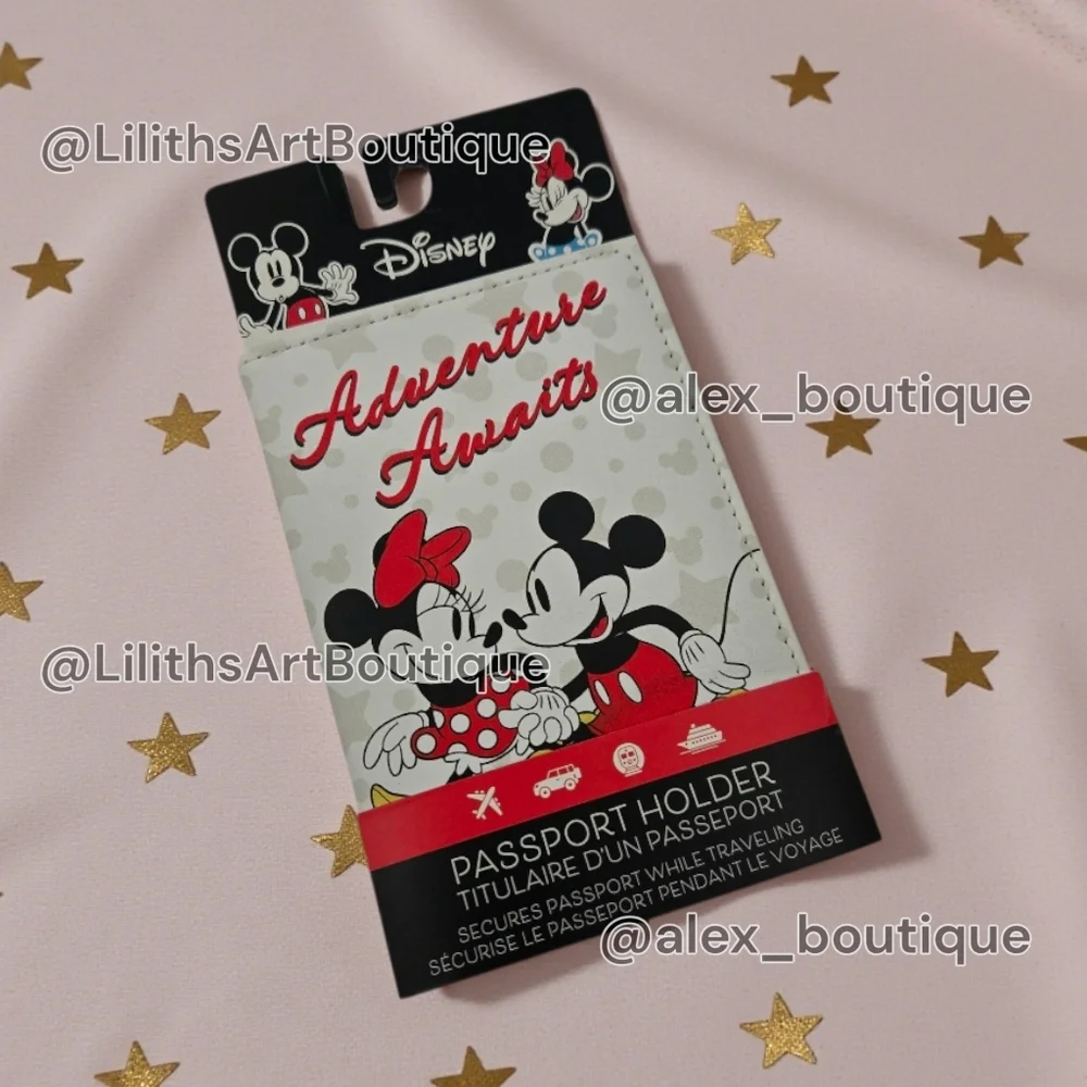 Disney Mickey & Minnie Passport Holder NIP 