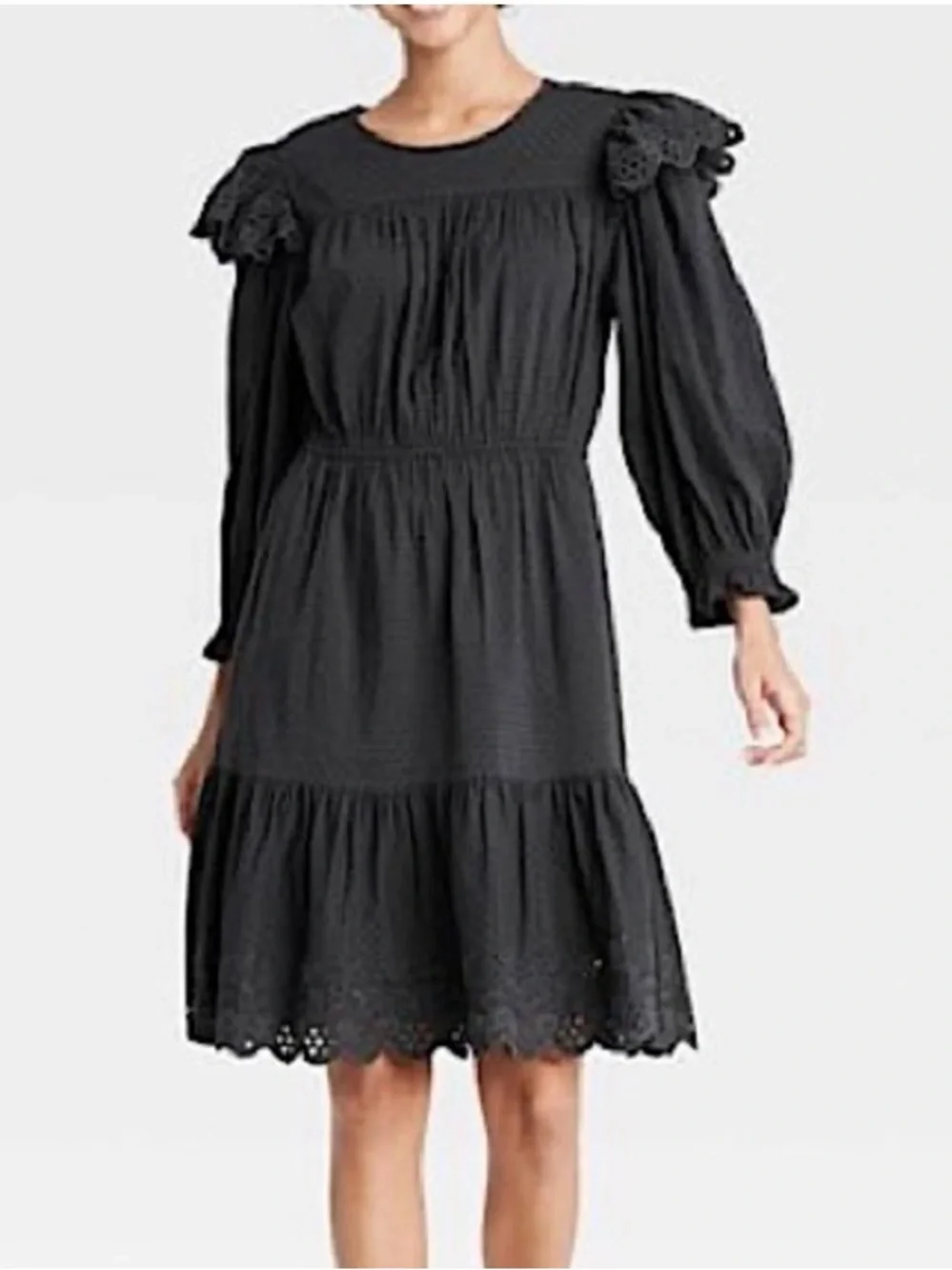 Universal Thread Black Dress Whimsigoth Witchy Cottagecore Women’s Size Medium