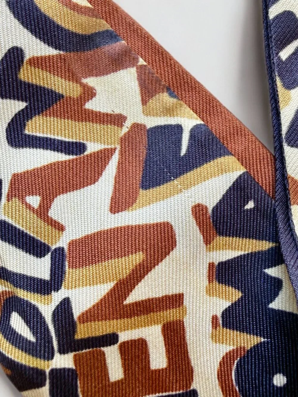 Fendi F Roma Brown Silk Wrappy Long Scarf