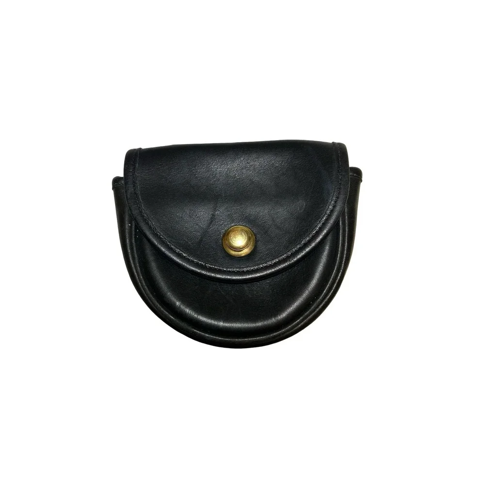 Vintage Coach Black Leather Crossbody Bag Pouch No Strap 0567-112 Rare