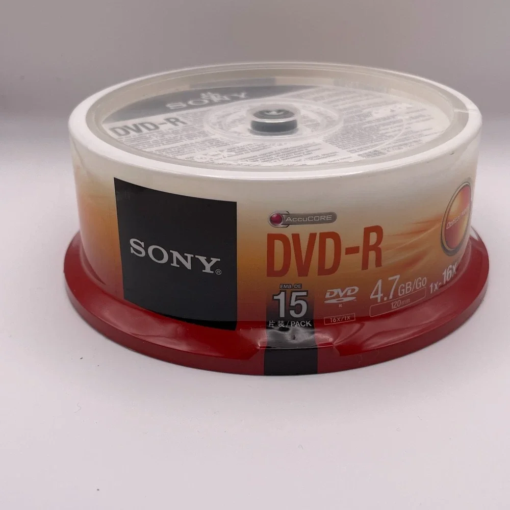 Sony‎ DVD R 16X NEW Blank 15 Count 4.7 GB