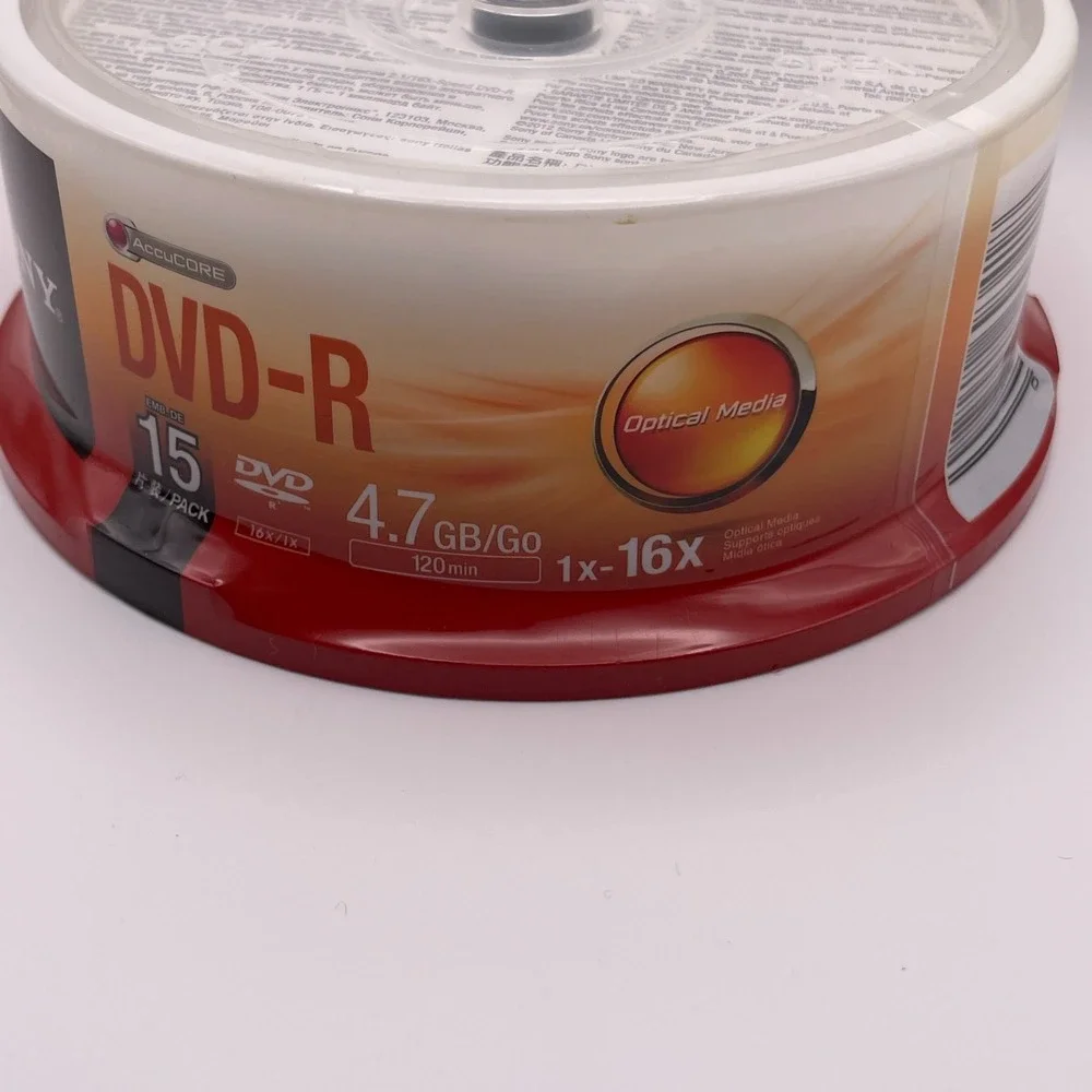 Sony‎ DVD R 16X NEW Blank 15 Count 4.7 GB