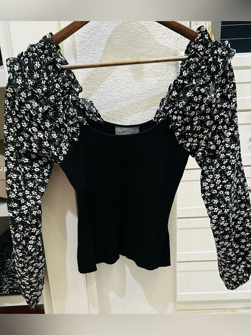Anthropologie black ribbed