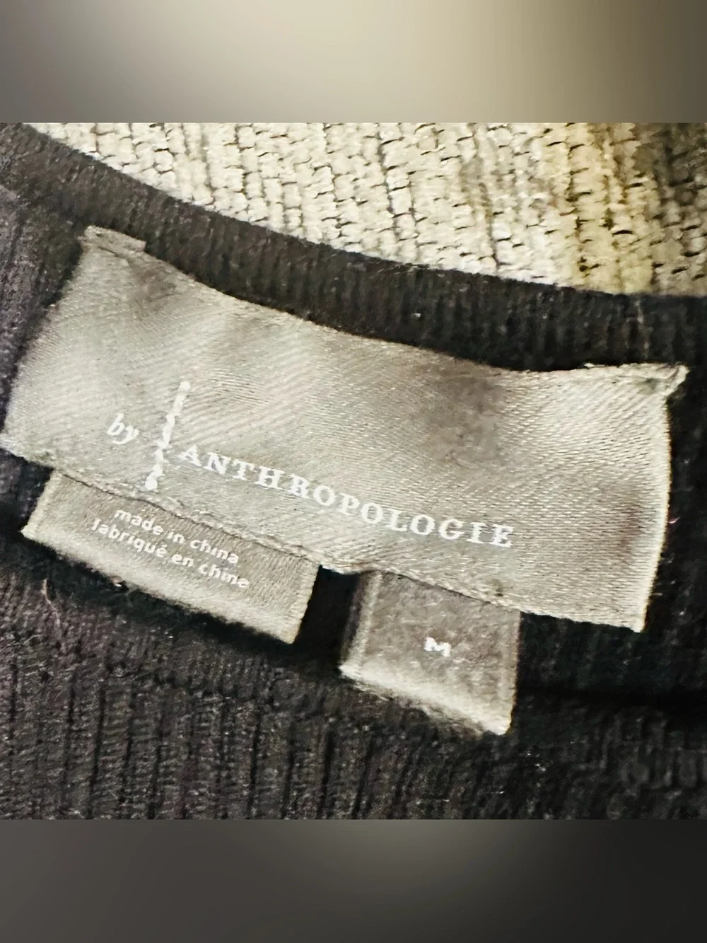 Anthropologie black ribbed