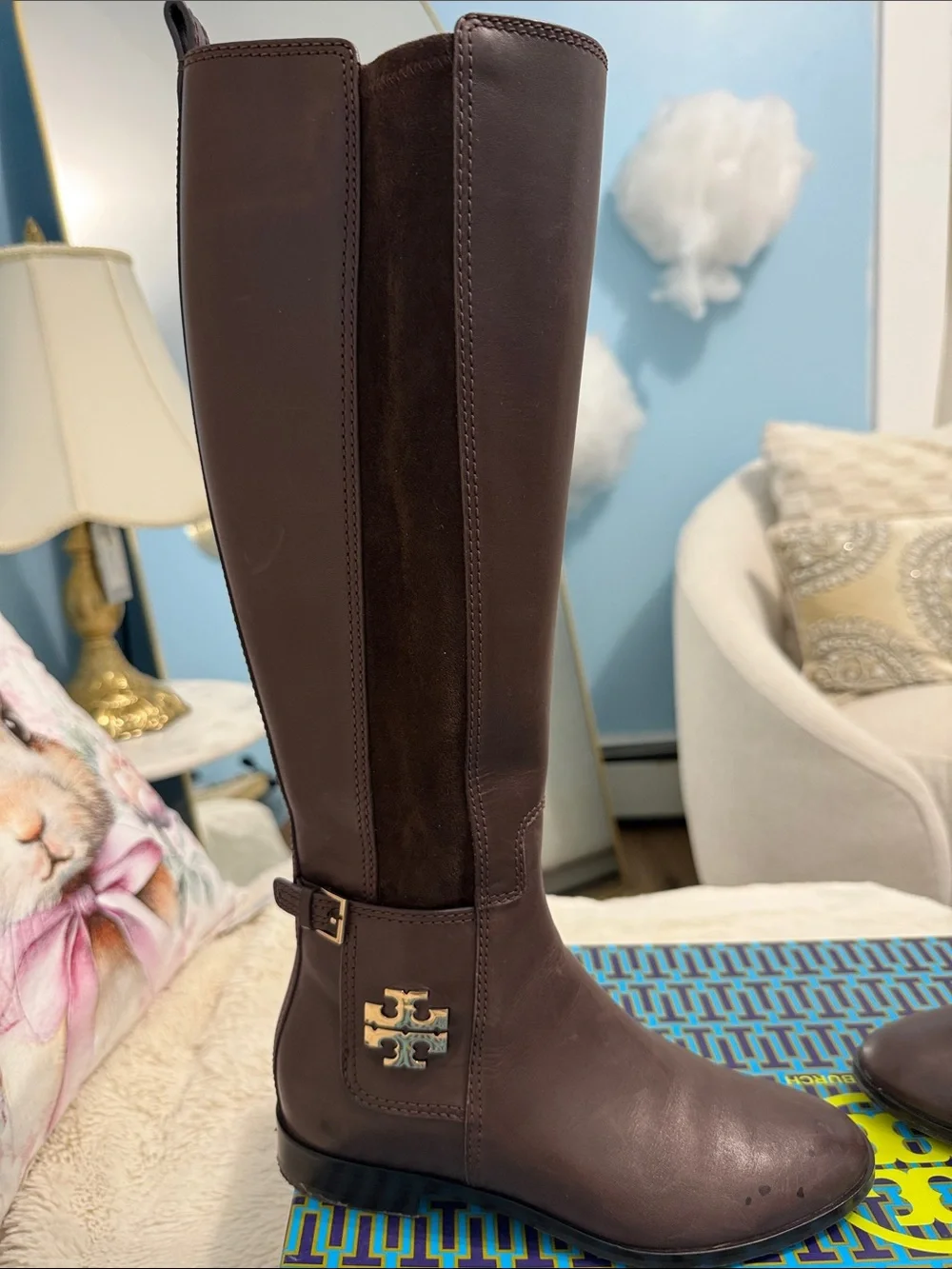 Tory Burch gold heel