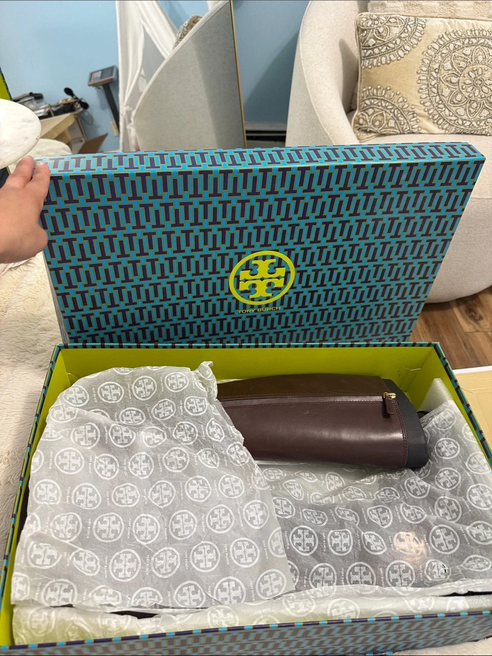 Tory Burch knee boots polished