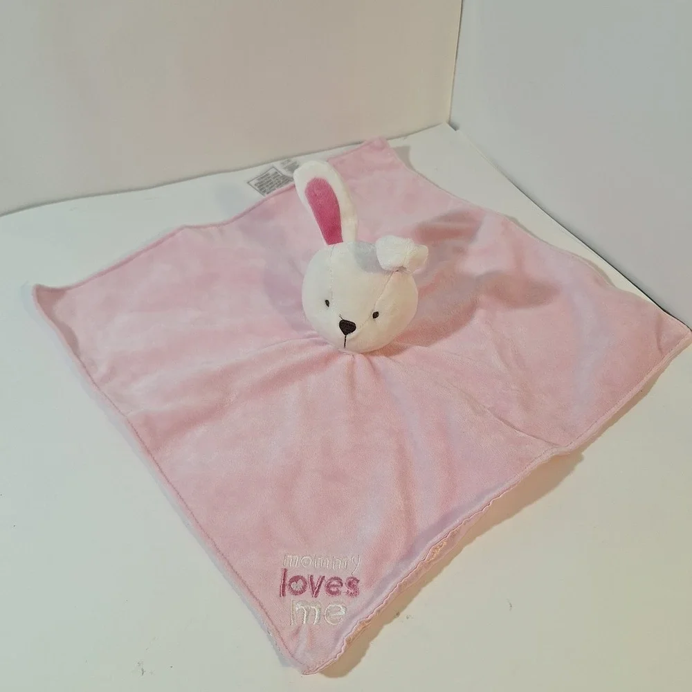 Carter's Pink Bunny Rabbit Lovey Mommy Loves Me Baby Girl Plush‎ Stuffed Animal