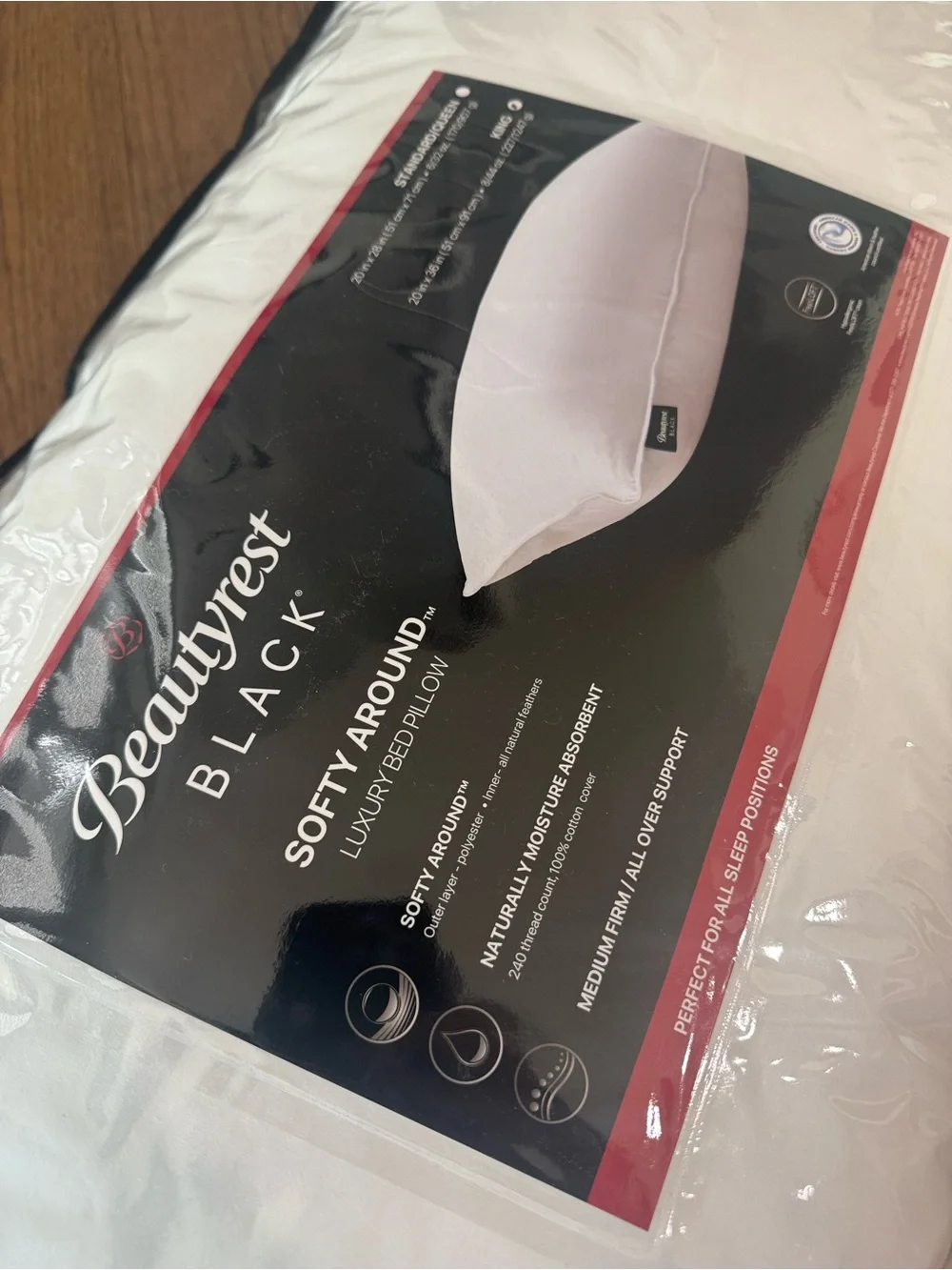 🎉LAST CHANCE🎉BEAUTYREST BLACK Luxurious Down And Feather Blend Pillow‎