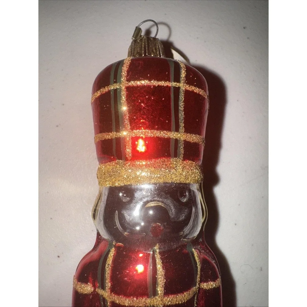 Vintage Glass Christmas‎ Ornament Soldier Germany 6.5
