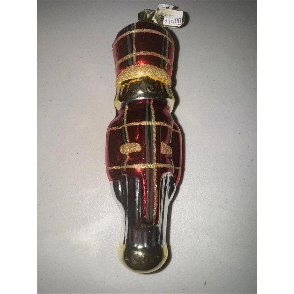 Vintage Glass Christmas‎ Ornament Soldier Germany 6.5