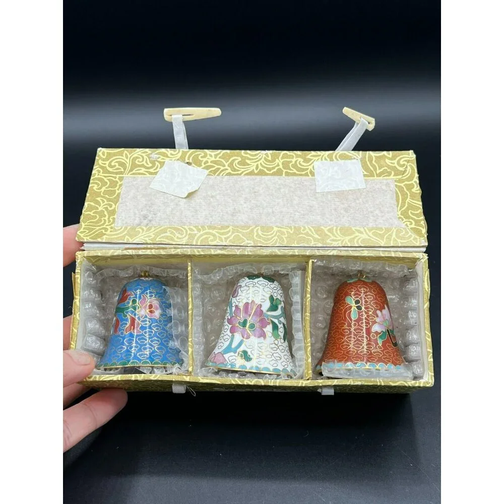 Lillian Vernon Cloisonne Enamel Bell Ornament 2