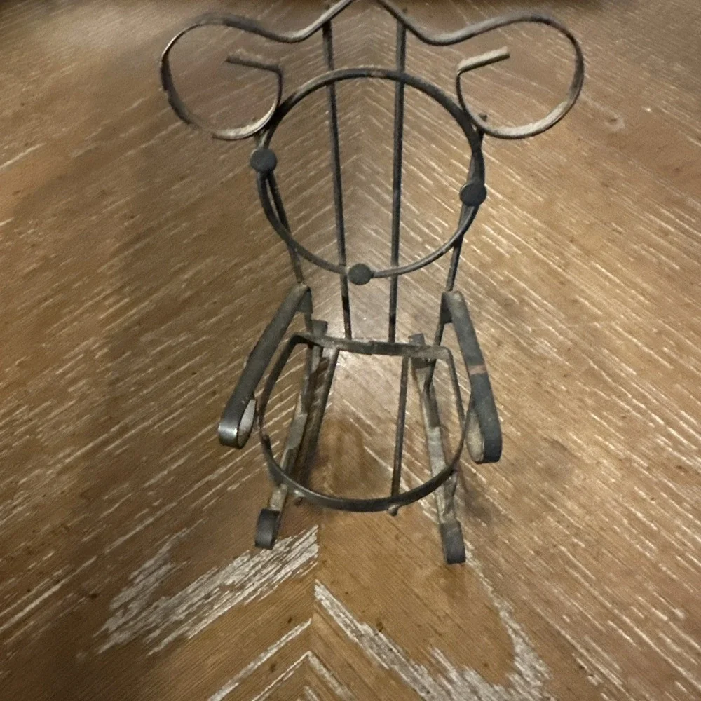miniture vintage metal rocking chair Measure 5