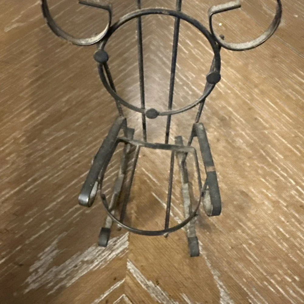 miniture vintage metal rocking chair Measure 5
