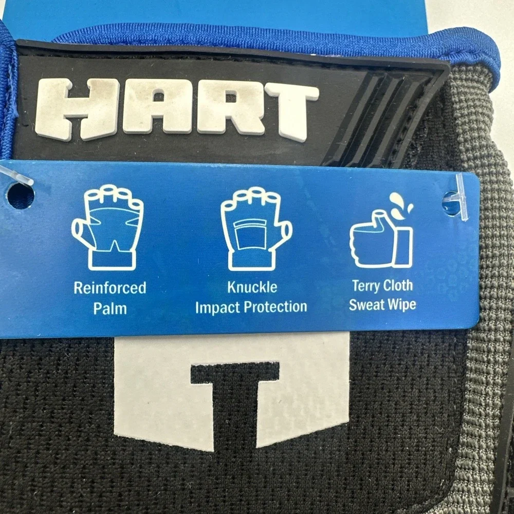 Hart Fingerless Impact Gloves Size‎ X Large Reinforced Palm Knuckle Protect NEW
