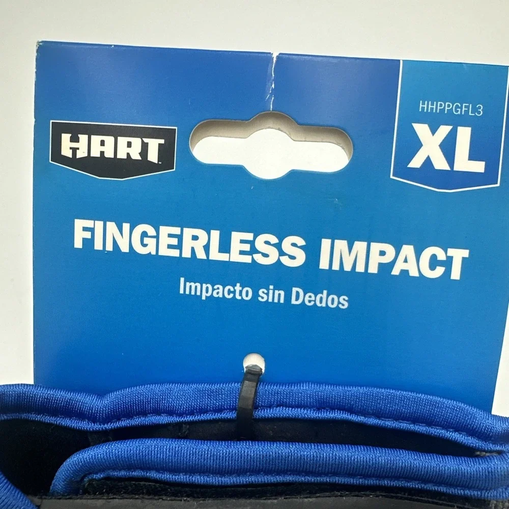 Hart Fingerless Impact Gloves Size‎ X Large Reinforced Palm Knuckle Protect NEW