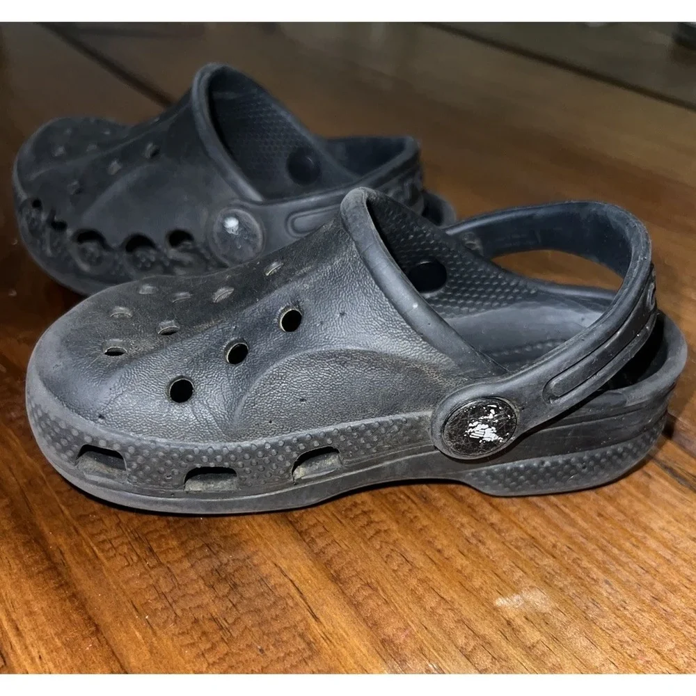 Crocs Baya Black Clogs Slip on Shoes‎ Size C 7 Toddlers Unisex Kids