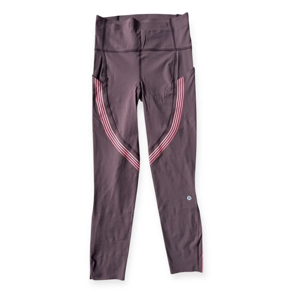 Lululemon Women's Size 4 Speed Limit Crop‎ Legging Tight Cherry Cola