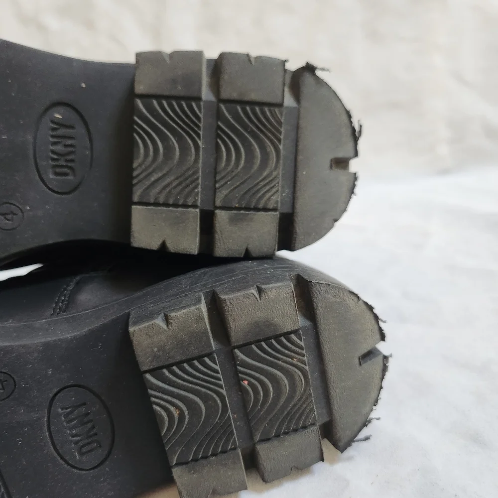 DKNY Black Buckle Girls Boots SIZE 4