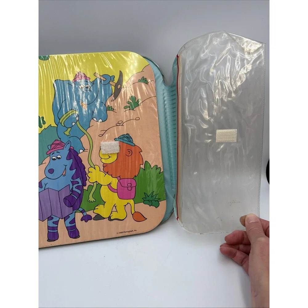 Safari Party Jr Organizer Binder Collectible Mead Corp School Used Vintage 1989‎