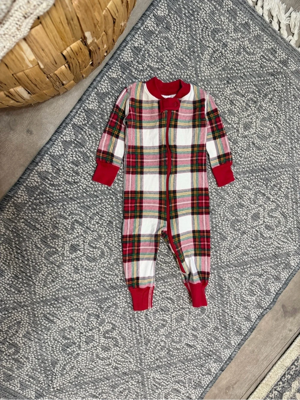 Hanna Andersson Baby Holiday Zip Sleeper Pajamas 6-12 Months
