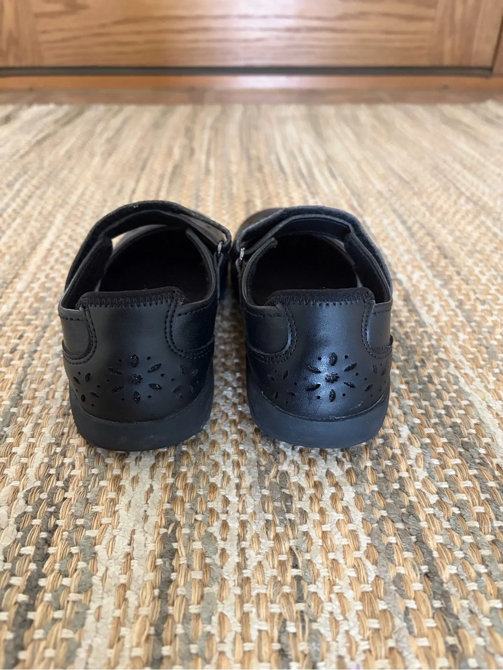 Stride Rite Girls' Black Mary Jane with Perforated Toe