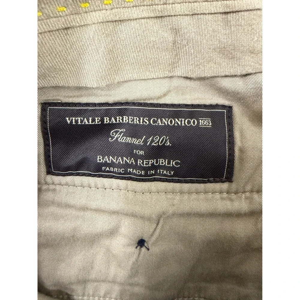 Banana Republic‎ Flannel 120s Vitale Barberis Men  31x30 Blue Wool Tapered EUC