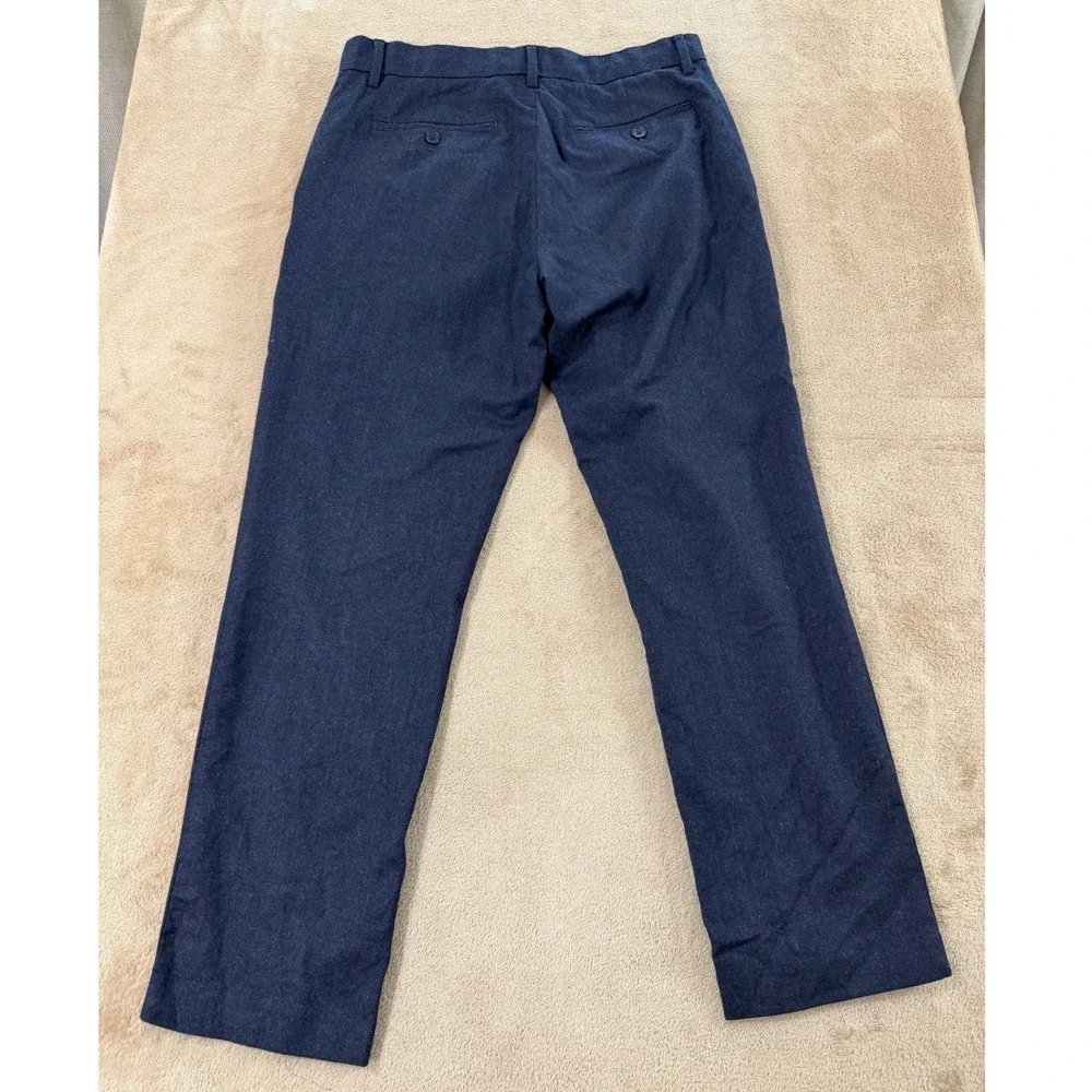 Banana Republic‎ Flannel 120s Vitale Barberis Men  31x30 Blue Wool Tapered EUC
