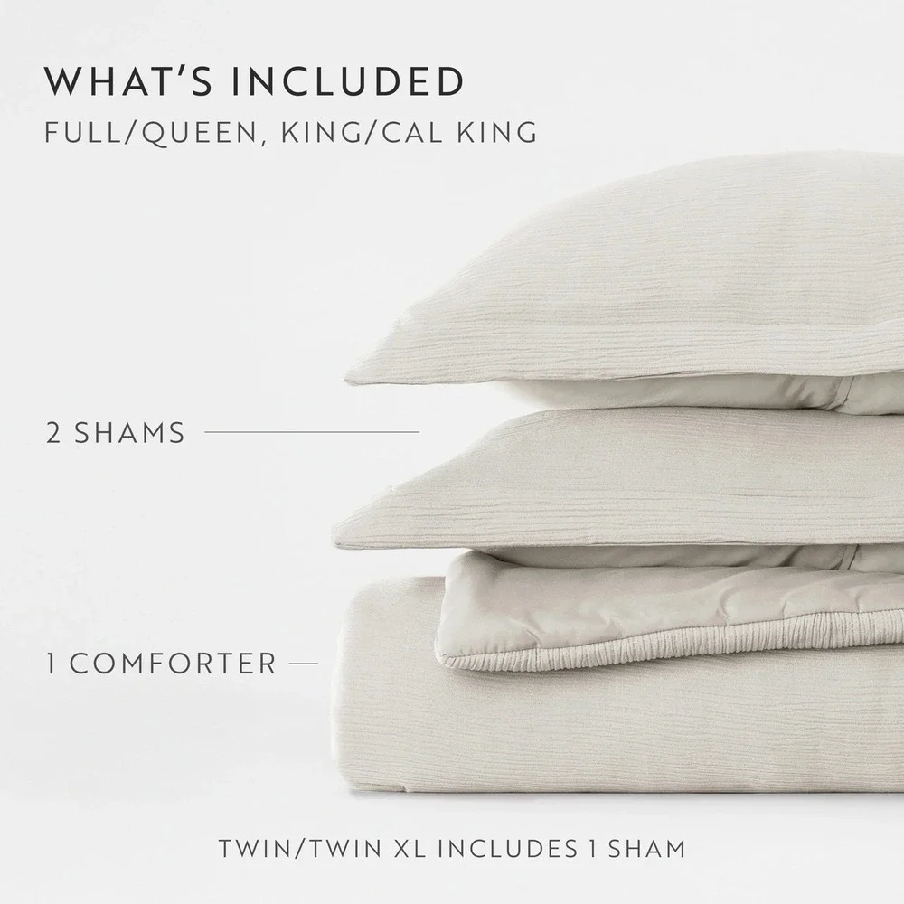 New Linens & Hutch Cloud Weave Textured Down-Alternative Comforter Set Twin XL