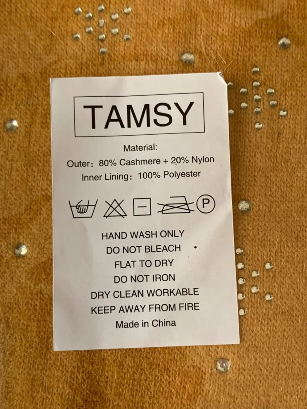 TAMSY gloves mustard