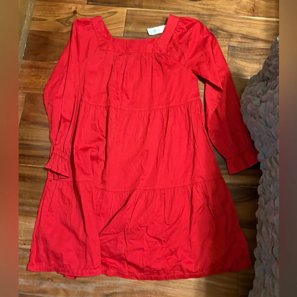 NWT GAP Kids Red Tiered Long Sleeve Dress – XXL (14–16)‎ k2