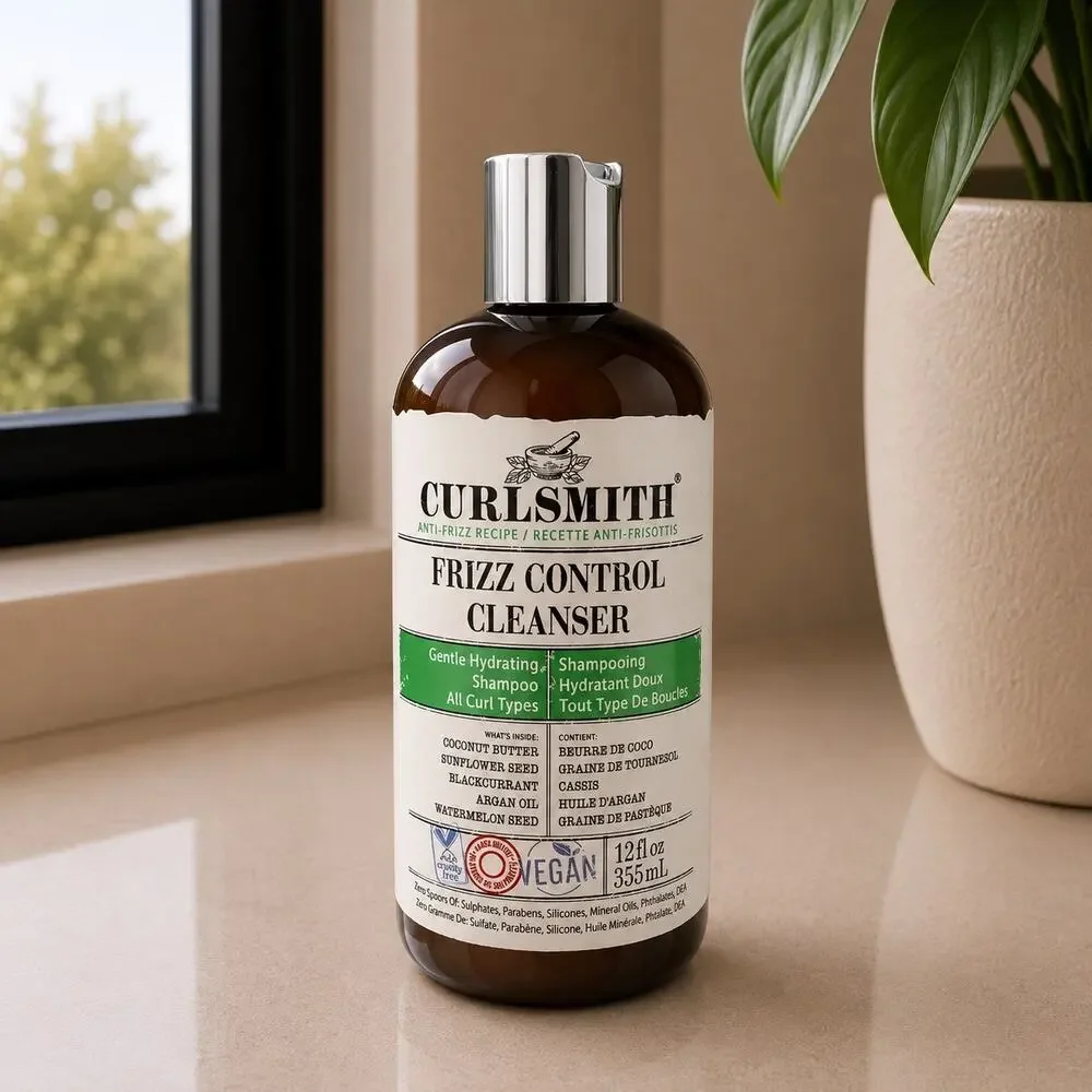 $26 Curlsmith Frizz Control Cleanser Shampoo 12 oz Anti-Frizz Hydrating Vegan
