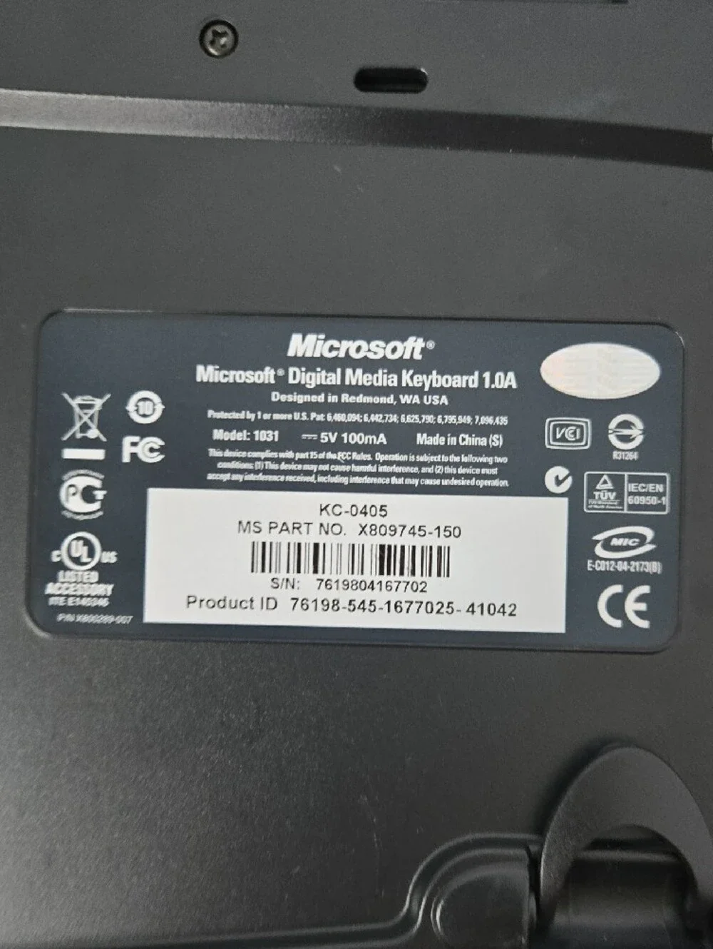 Microsoft usb wired