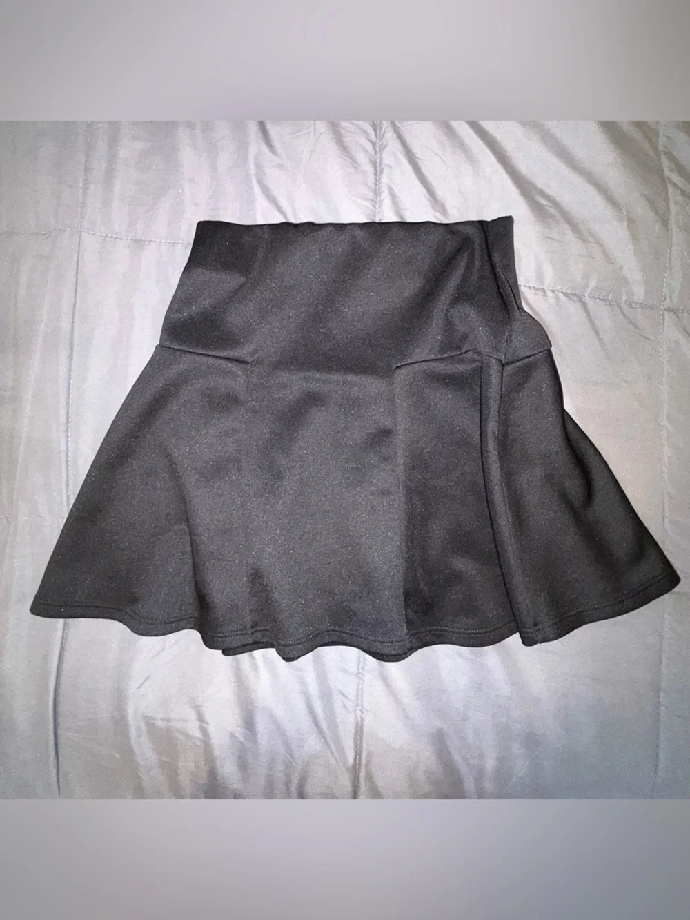 Charlotte Russe Black High Waist Flared Skater Skirt Size Small