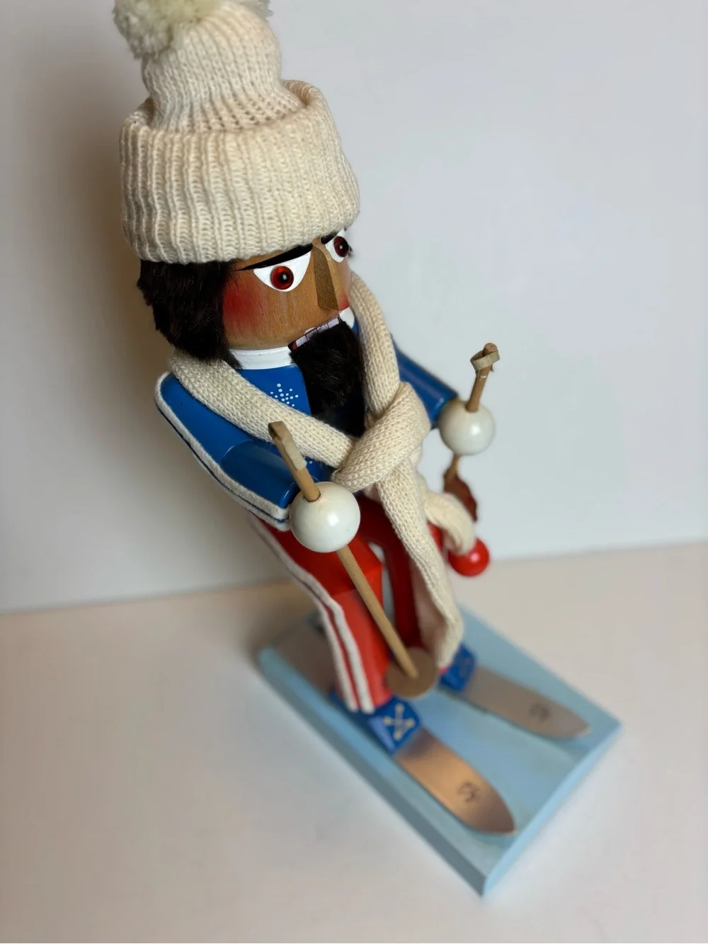 Steinbach “Big Skier” Nutcracker-18”Handmade Germany/Kurt Adler Collection/flaw