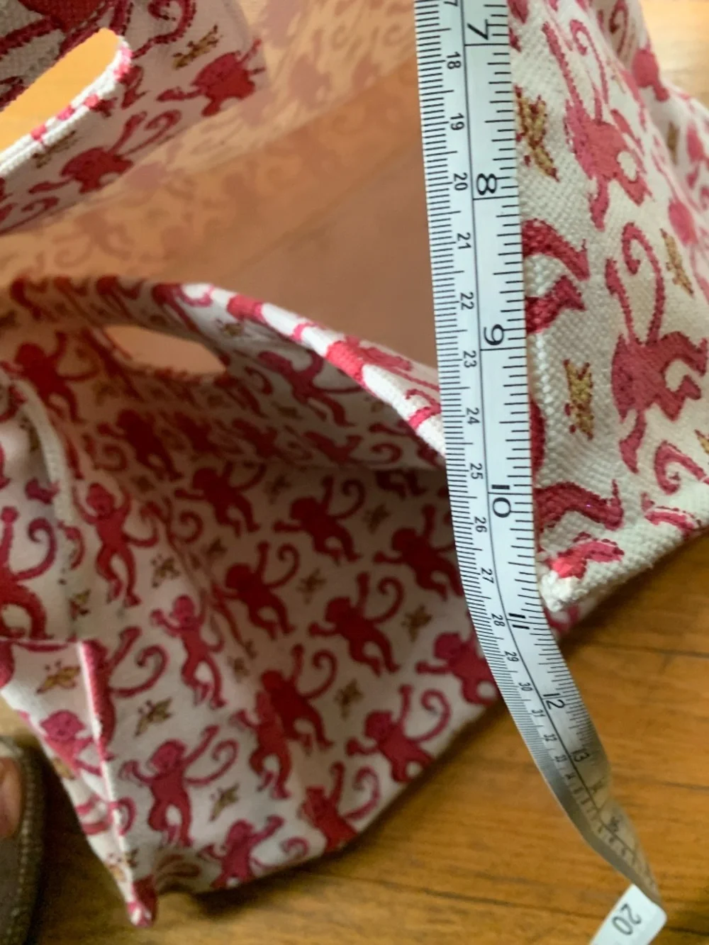 Roberta Roller Rabbit Pink Monkey Canvas Carry All Bag